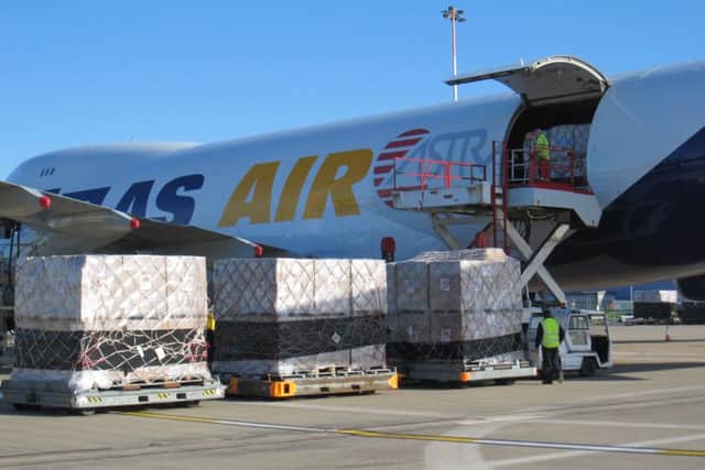 Aid is being flown out to Ethiopia from Robin Hood Airport, Doncaster