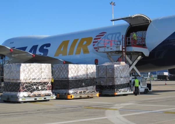 Aid is being flown out to Ethiopia from Robin Hood Airport, Doncaster
