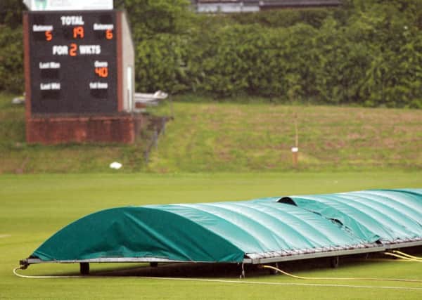 Rain stopped play between Sheffield Collegiate and Treeton. Photo: Chris Etchells