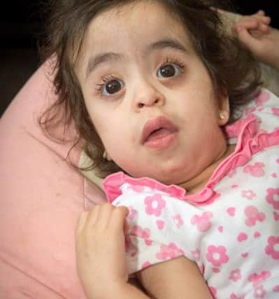 19 month old Reem Almaamari who has an extremely rare illness