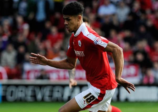 Ashley Fletcher.
Barnsley v Walsall. SkyBet League 1 Play-off semi final 1st leg. Oakwell.  14 May 2016.  Picture Bruce Rollinson