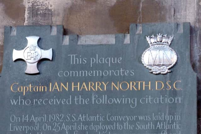 The memorial to Captain North in Doncaster Minster.
