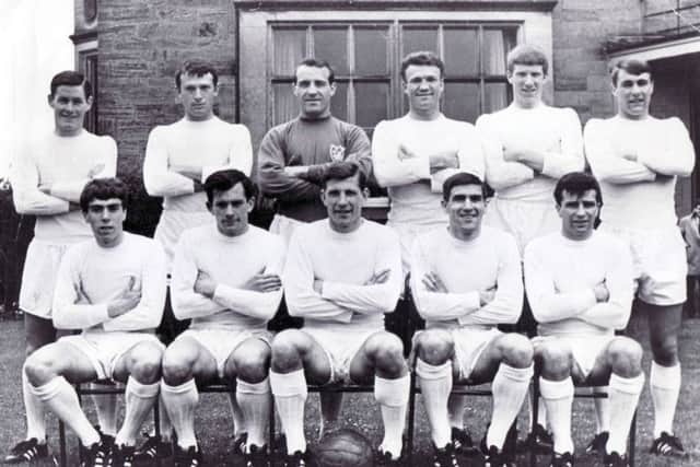 Sheffield Wednesday's 1966 FA Cup Final team, which was beaten 3-2 by Everton at Wembley,
Back row, left to right, Jim McCalliog, Peter Eustace, Ron Springett, Gerry Young, Sam Ellis, Wilf Smith;
Front row, Graham Pugh, John Fantham, Don Megson (Captain), David Ford and John Quinn
