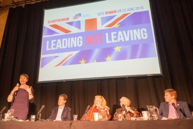 EU Referendum Leading NOT Leaving at Sheffield City Hall

Former Green Party Leader Caroline Lucas, speaking at the event

Picture Dean Atkins