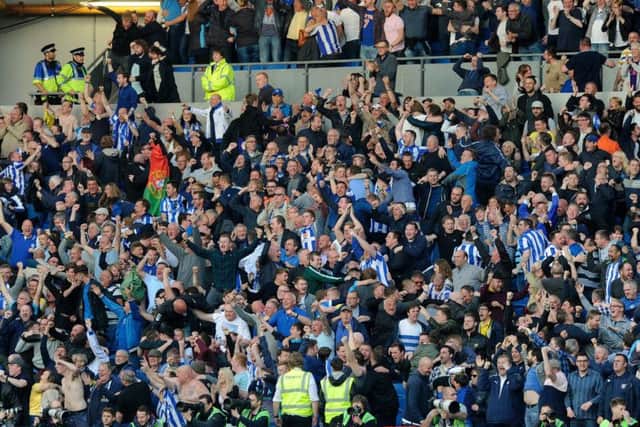 Delighted Sheffield Wednesday fans at Brighton