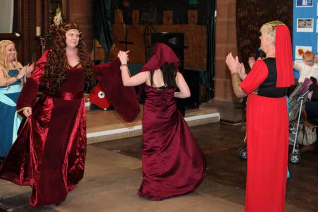 Medieval dancing at the Woodlands May Festival at All Saints Church. Picture: Andrew Roe