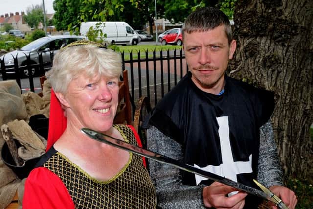 Sheena and Andy Bathgate have dressed up in medieval outfits for the Woodlands May Festival at All Saints Church. Picture: Andrew Roe