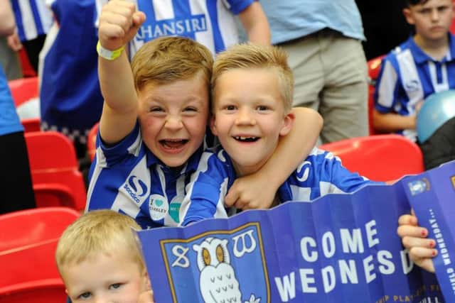 Some young Owls fans at Wembley