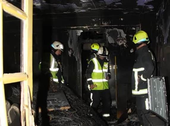The fire-damaged flat in Bawtry