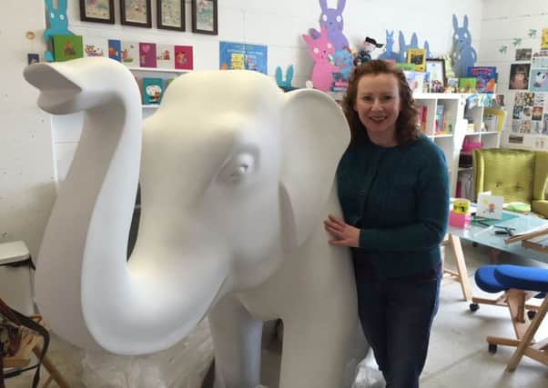 Lydia Monks and her elephant