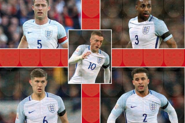 Gary Cahill, Danny Rose, Kyle Walker, John Stones and Jamie Vardy all hail from South Yorkshire/North Derbyshire