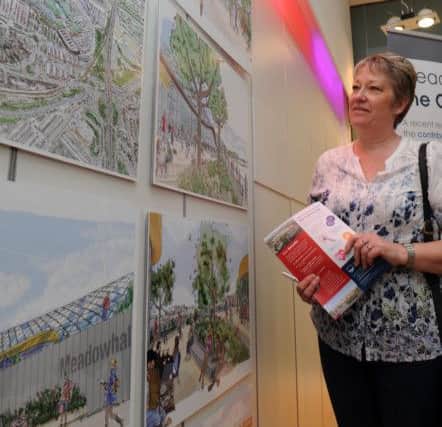 Lynda Jackson looks at the new plans for the new leisure hall at Meadowhall. Picture: Andrew Roe