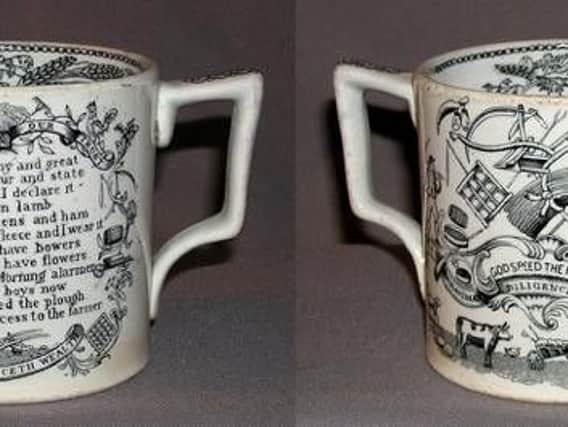 A mid-19th century harvest cup  from the Cusworth Hall Museum collection
