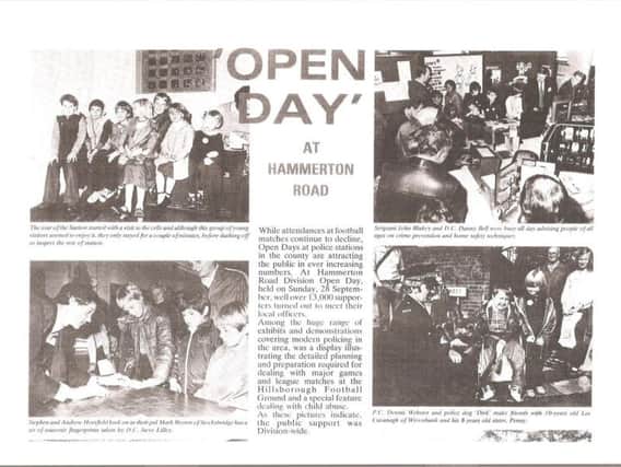 A report on a police station open day on Sunday, September 28, 1980