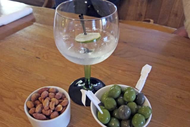 Nuts and olives - at the Devonshire Arms, Middle Handley