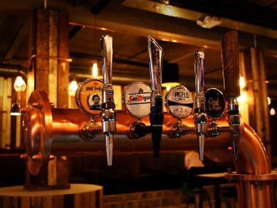 The bar serves up a range of German beers.