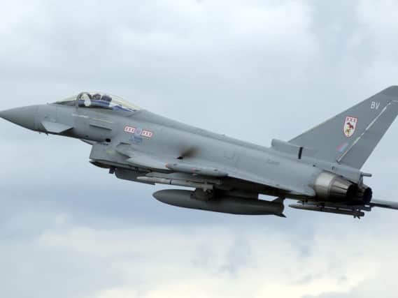 The sonic booms were caused by RAF Typhoons.