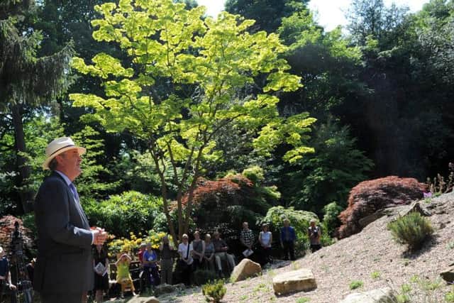 Lord Lieutenant Andrew Coombe, at the opening of Whinfell Quarry Garden. Picture: Andrew Roe