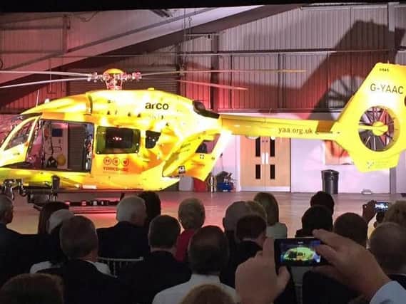 Yorkshire Air Ambulance has unveiled its new helicopter