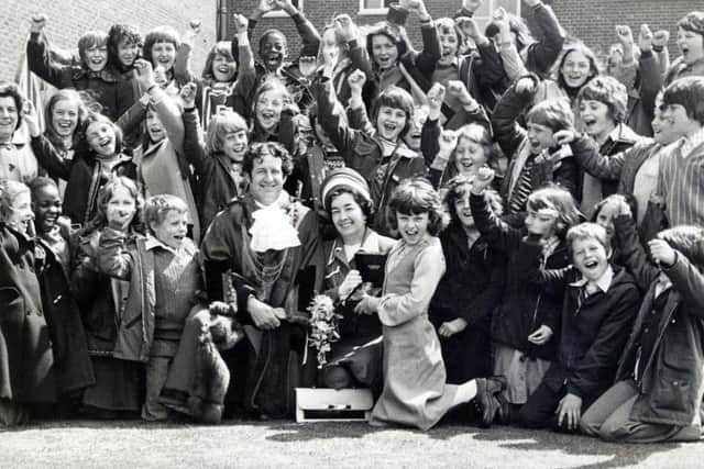 Pupils at Bentley New Village Primary School soak up the sun in the summer of 1976.