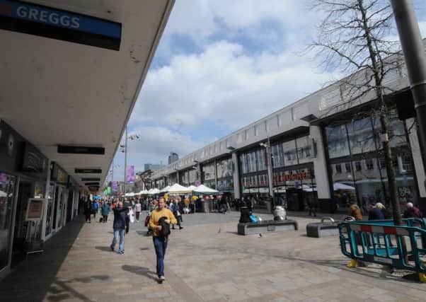 Sheffield city centre. The Moor Market.