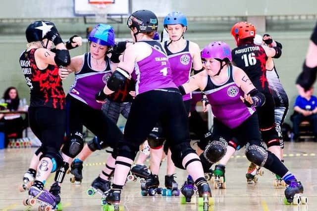 Roller derby is fast and frenetic