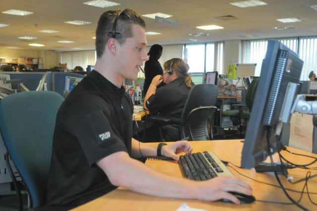 South Yorkshire Police live-tweet incidents during the night of the England vs Russia match at Euro 2016, June 11. Contact resolution officer Ciaran Dixon handles a call on the 101 number.