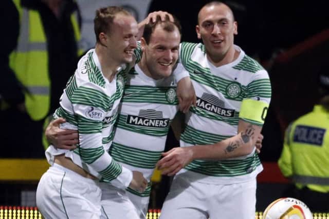 Anthony Stokes celebrates a goal for Celtic