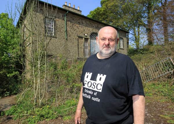 Ron Clayton outside derelict Loxley Chapel
