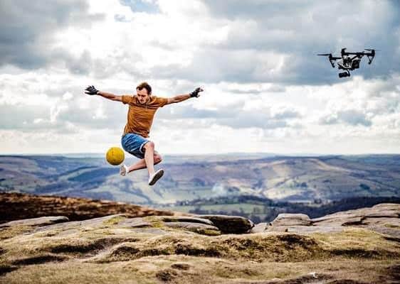 Freestyle footballer Ash Randall.