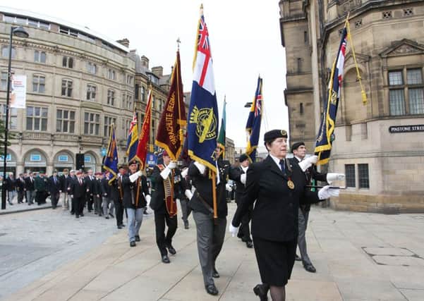 Armed Forces and veterans from all conflicts gathered in Sheffield city centre to parade from Norfolk Row to the Peace Gardens as part of Armed Forces and Veterans Day.