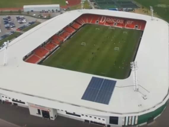 An aerial view of the Keepmoat Stadium. (Photo: Dale Smith/YouTube).