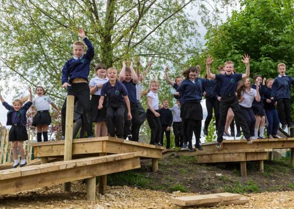 Pupils at Stocksbridge Junior School have a playground like no other