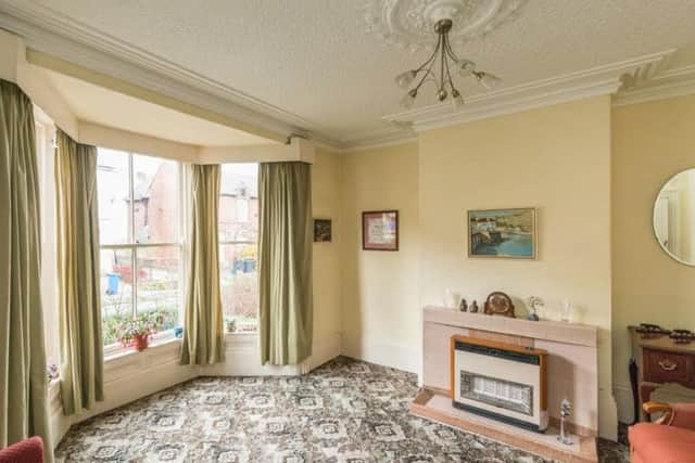 The living room at Crookesmoor Road, Crookesmoor, Sheffield.