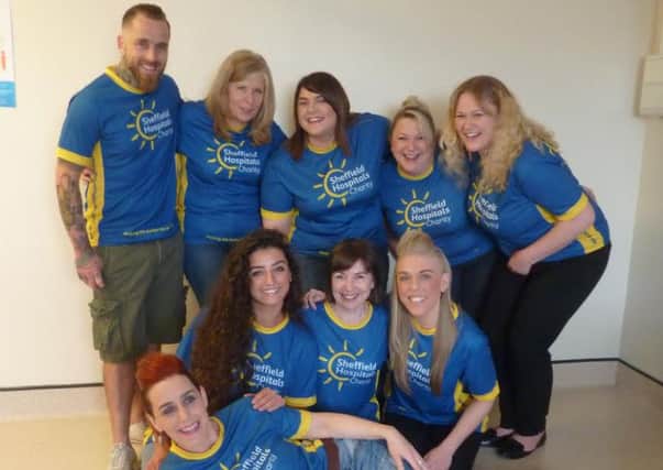The skydive team. Kirsty Young is pictured second from the right, back row.