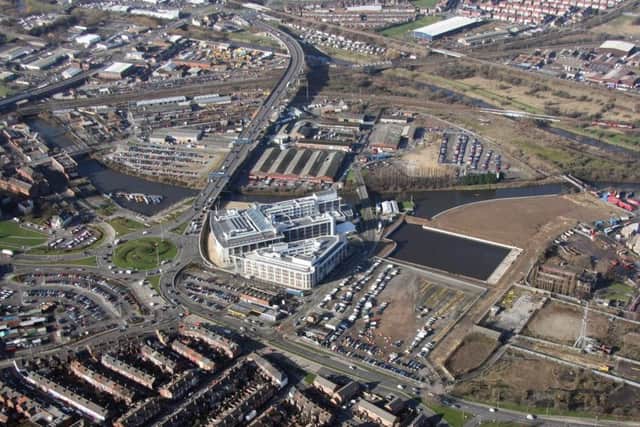 Aerial picture of Doncaster Waterfront development