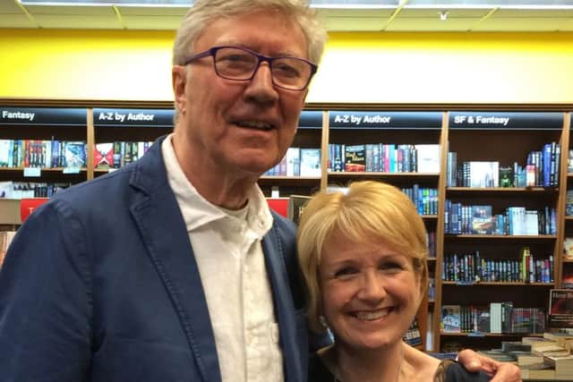 Mel Hewitt with Poldark actor Robin Ellis.