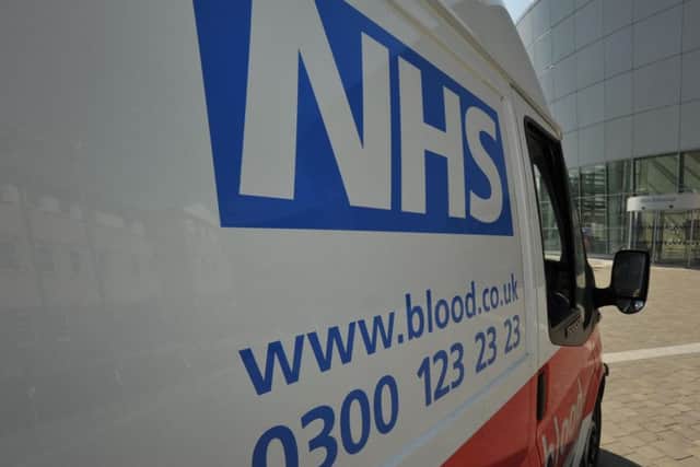 Delivering blood to hospitals. NHS. Giving Blood.