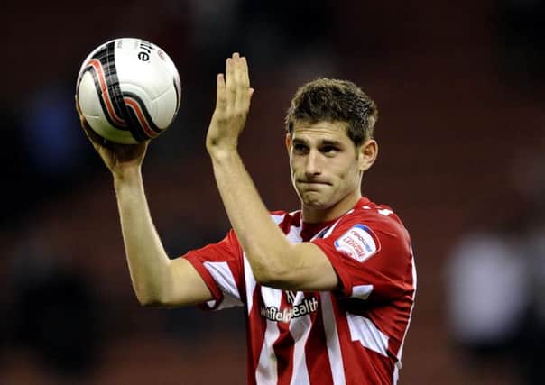 blades v chesterfield.....Hat Trick Ched Evans at the final whistle with the match ball