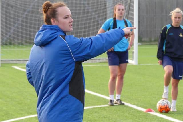 New Belles boss Emma Coates, pictured during training.