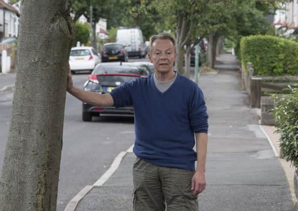 Trees under threat of destruction by Sheffield City Council in the streets of Greenhill which local residents are protesting against
Dave Dillner stands with some of the trees they feel should be saved