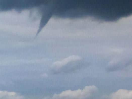 The funnel cloud was seen on Tuesday. (Photo: Amanda Inman Vickers).