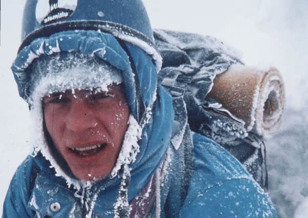 Steve Bell at the Eiger summit in 1980