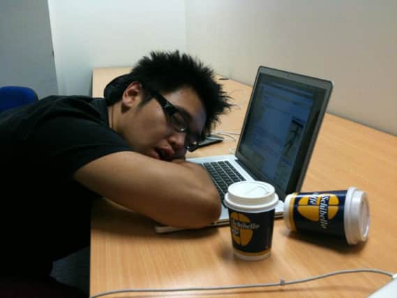 Have you ever fallen asleep at your desk? (Photo: Wikipedia).
