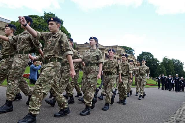 Armed Forces Cadets from the Endcliffe Hall detachment pictured during the Somme Memorial Parade at Weston Park. Picture: Marie Caley NSST Somme Memorial MC 3