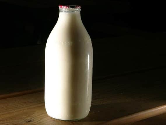 A bottle of milk.