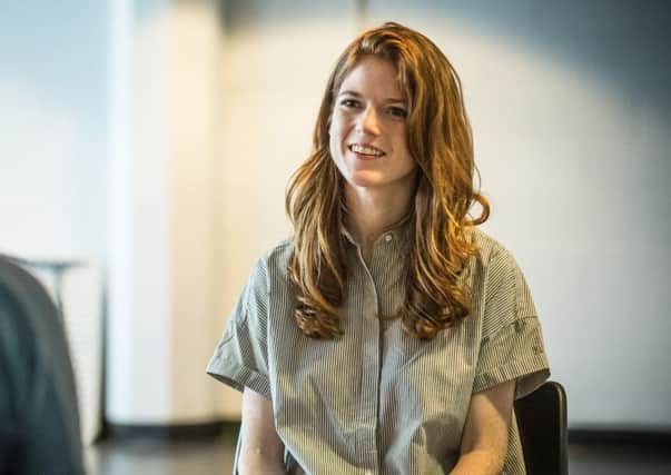 Rose Leslie in rehearsals for Contractions at the Crucible Studio opposite  Sara Stewart