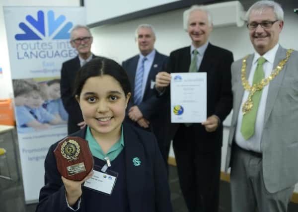 Nawar Hussain with her award. Picture: Phil Mynott
