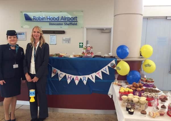 A charity cake bake at Doncaster Sheffield Airport.