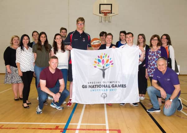 Special Olympics GB National Games committee members visiting All Saints School in Sheffield where the Basket ball events will take place